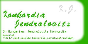 konkordia jendrolovits business card